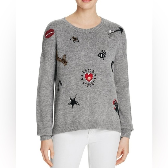 Women’s French Connection Lucky Knits Embellished Sweater Size Small - Picture 1 of 10